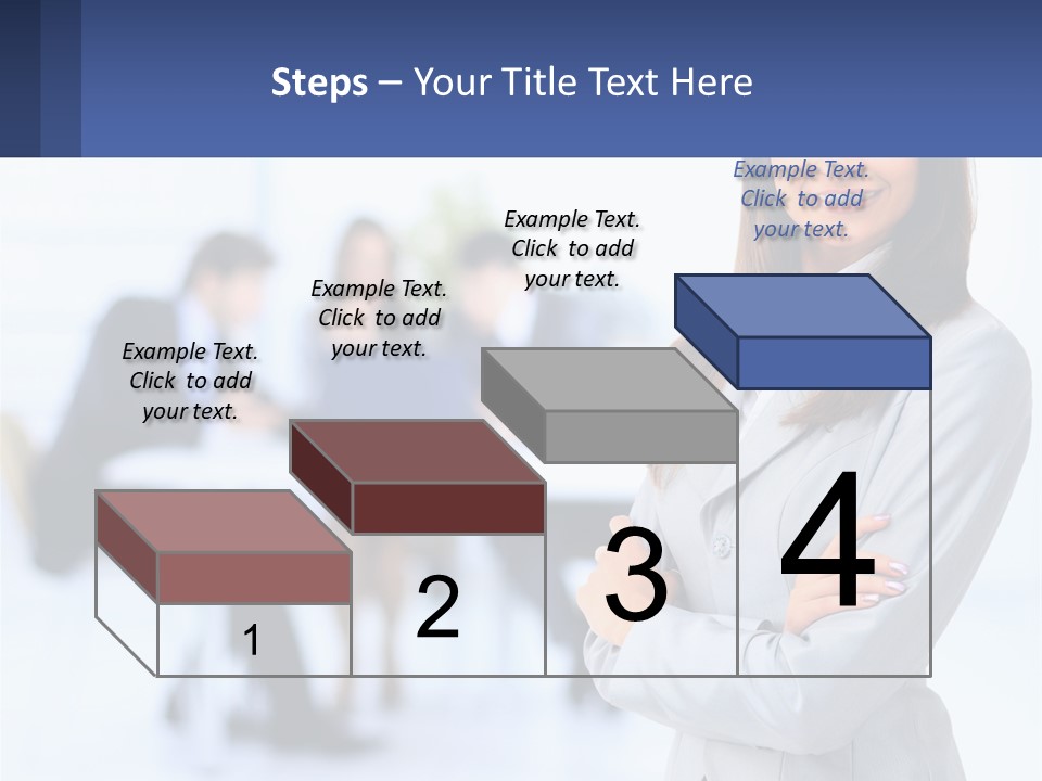 A Woman Standing In Front Of A Group Of People PowerPoint Template
