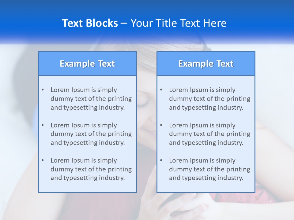 A Woman Wearing Headphones Is Looking At Her Cell Phone PowerPoint Template