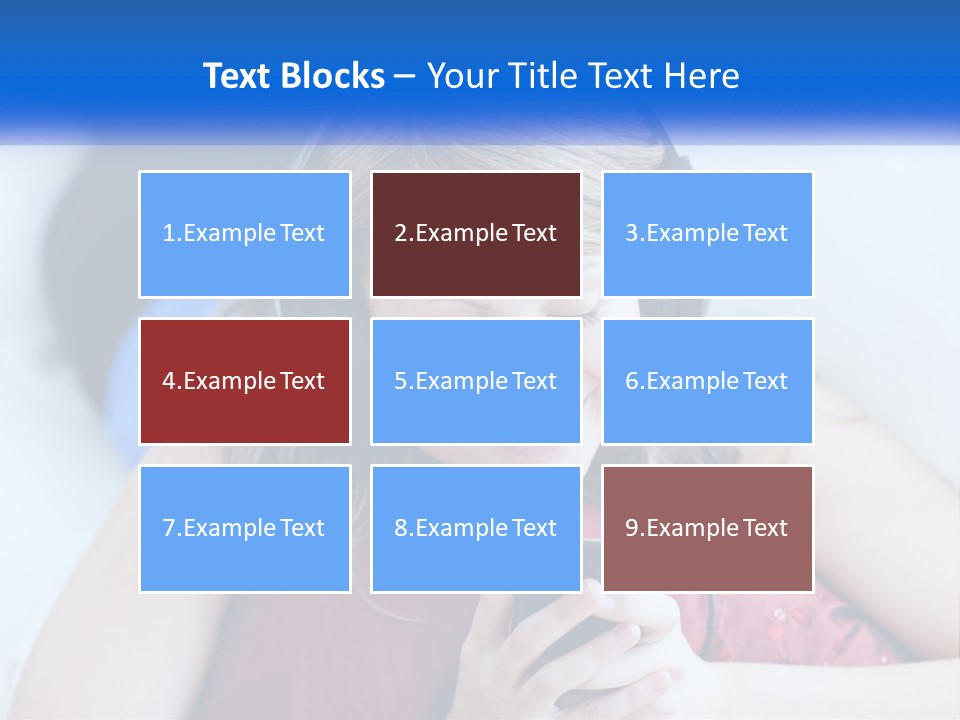 A Woman Wearing Headphones Is Looking At Her Cell Phone PowerPoint Template