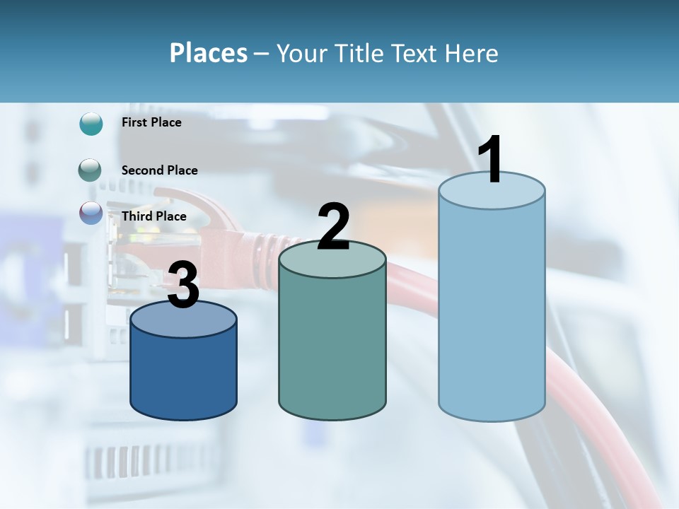 A Close Up Of A Power Strip With Wires PowerPoint Template