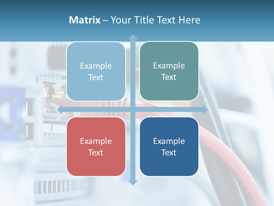 A Close Up Of A Power Strip With Wires PowerPoint Template
