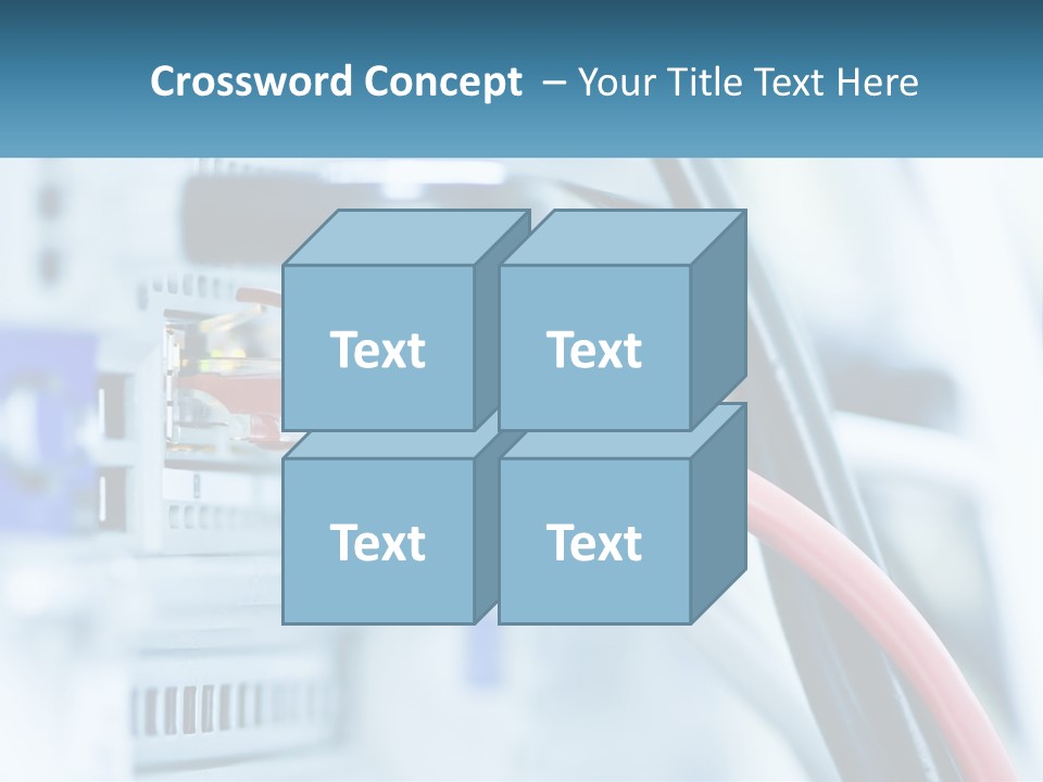 A Close Up Of A Power Strip With Wires PowerPoint Template