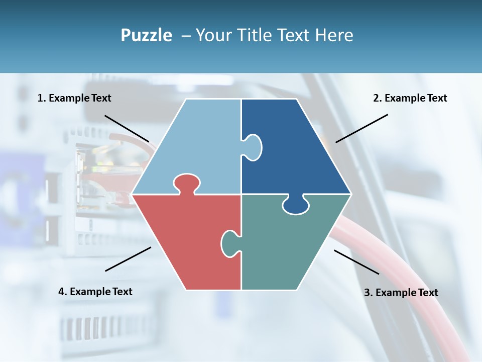A Close Up Of A Power Strip With Wires PowerPoint Template
