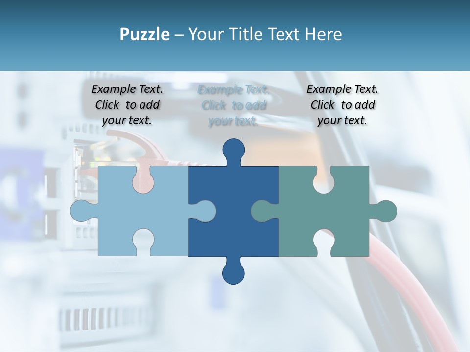 A Close Up Of A Power Strip With Wires PowerPoint Template