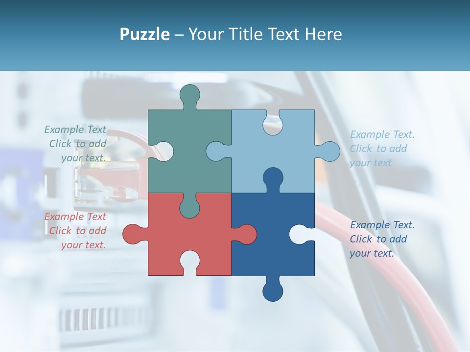 A Close Up Of A Power Strip With Wires PowerPoint Template