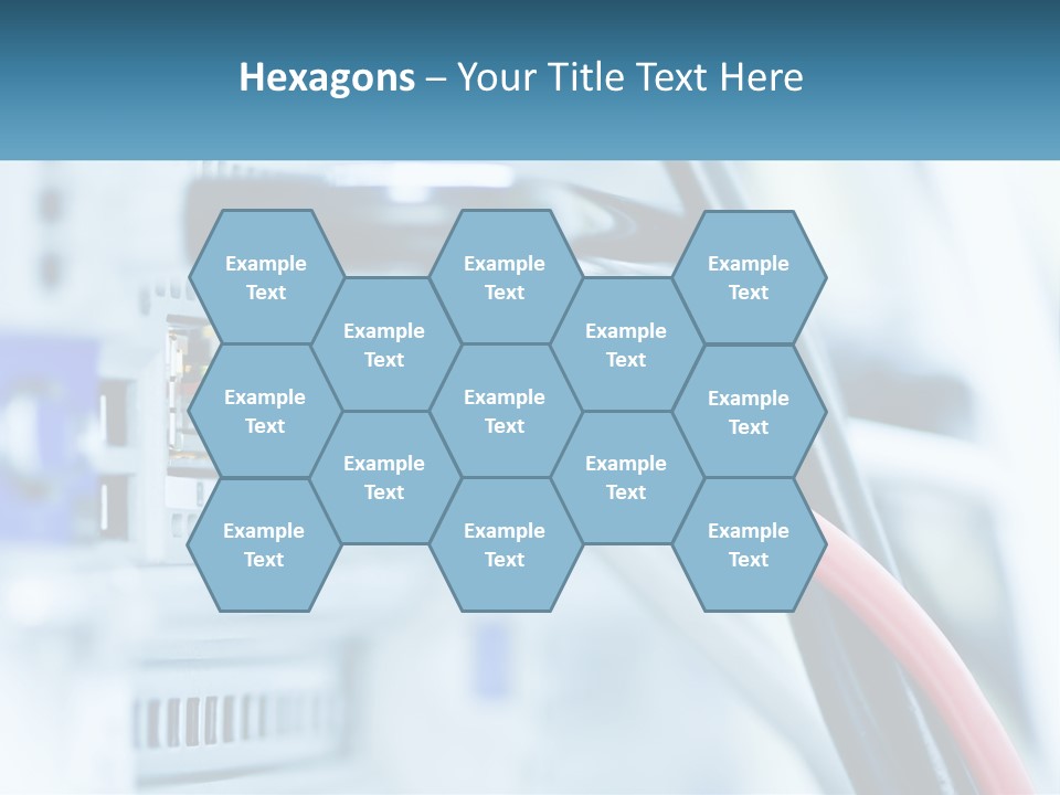 A Close Up Of A Power Strip With Wires PowerPoint Template