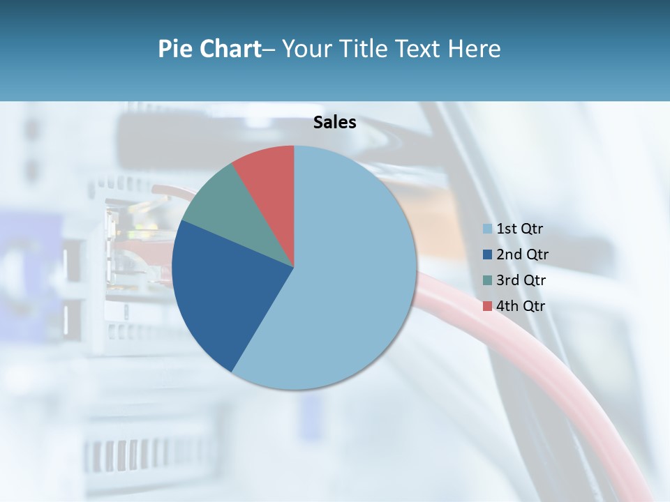 A Close Up Of A Power Strip With Wires PowerPoint Template