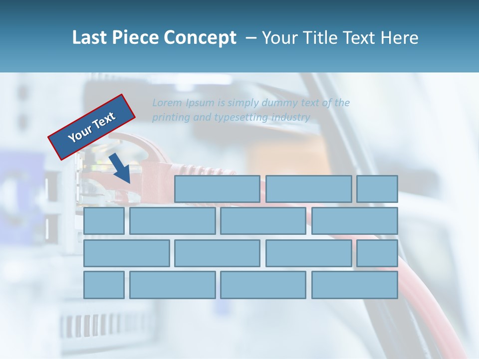 A Close Up Of A Power Strip With Wires PowerPoint Template