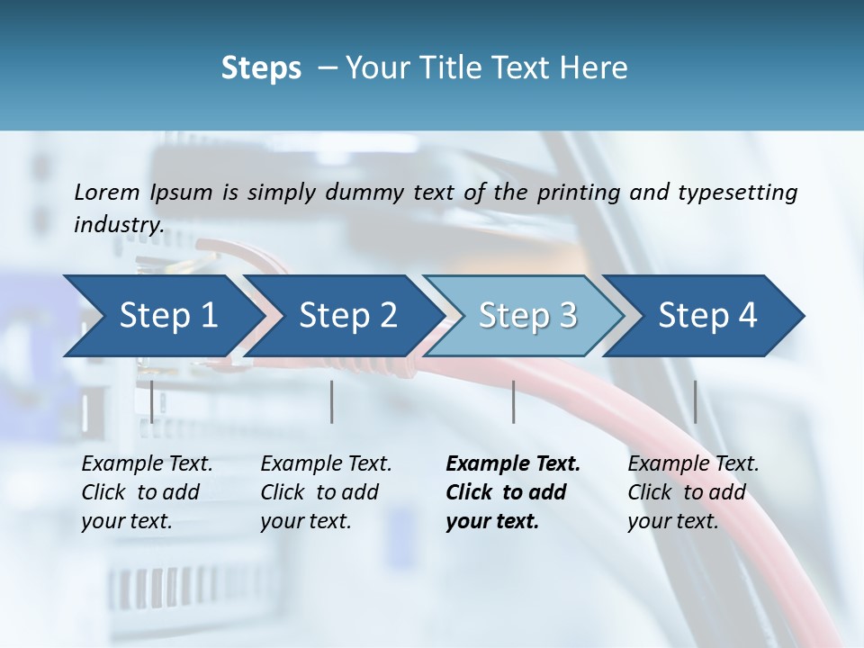 A Close Up Of A Power Strip With Wires PowerPoint Template