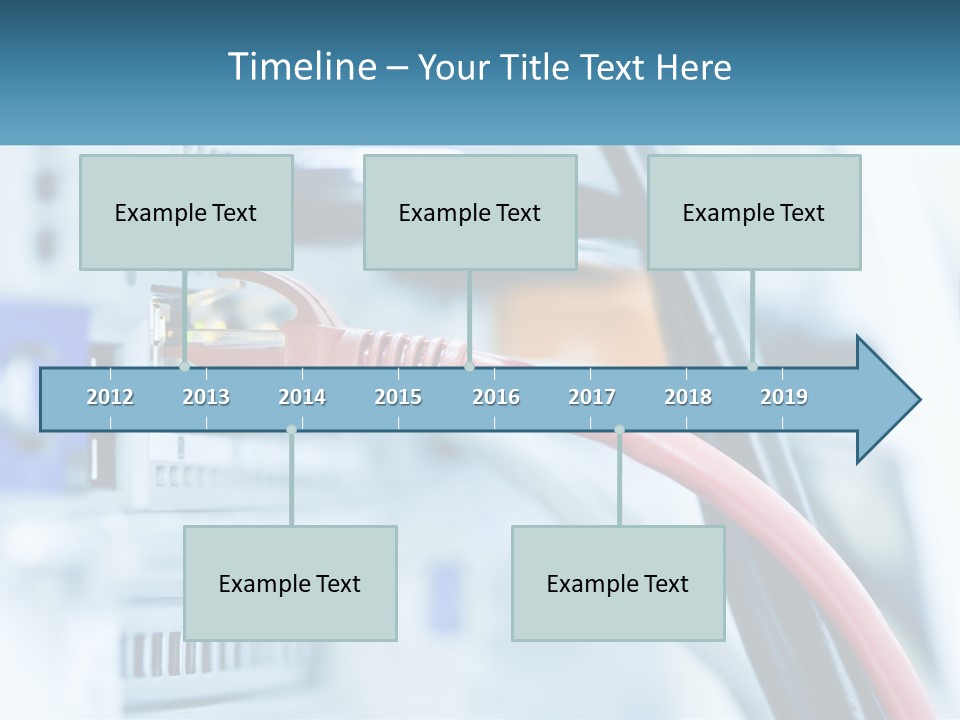 A Close Up Of A Power Strip With Wires PowerPoint Template