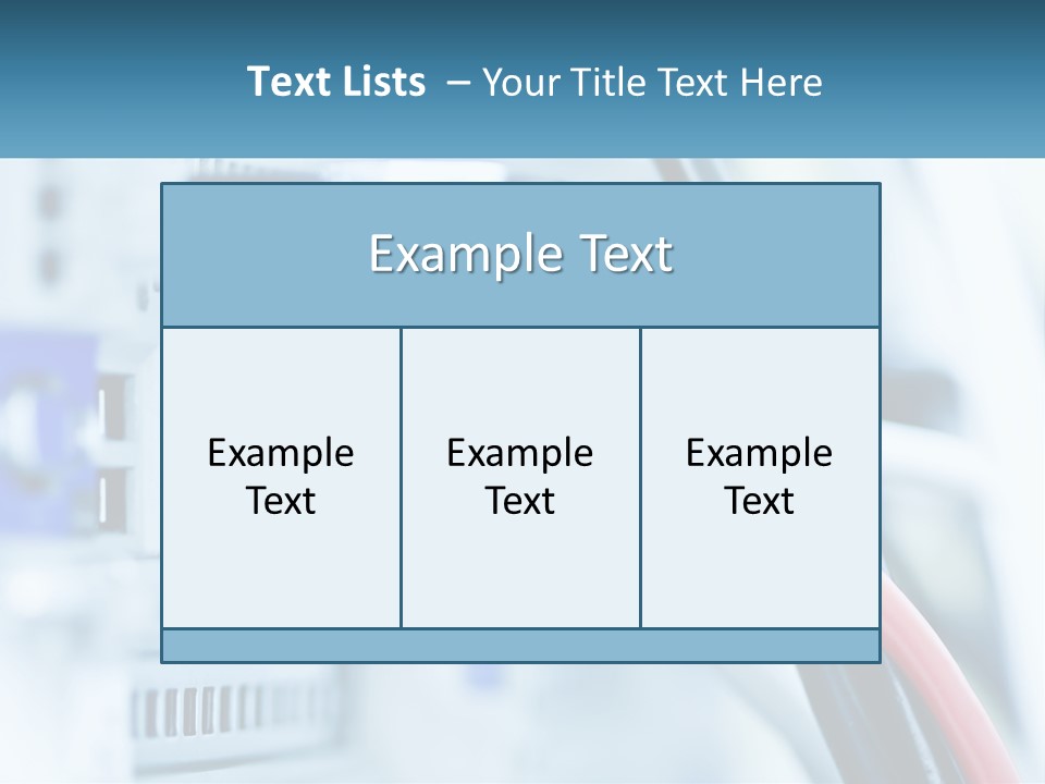 A Close Up Of A Power Strip With Wires PowerPoint Template