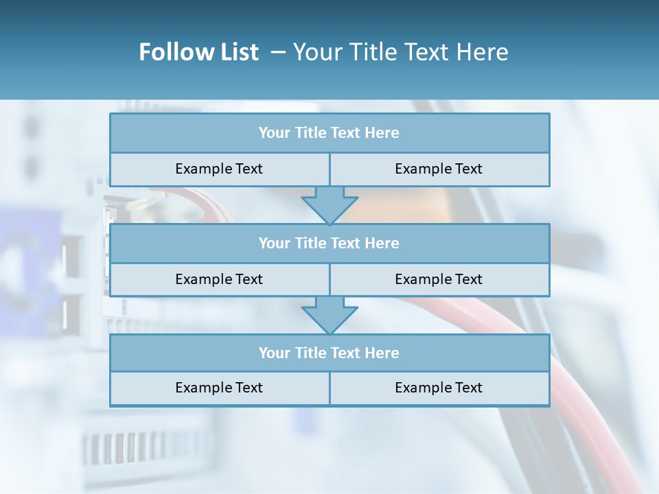 A Close Up Of A Power Strip With Wires PowerPoint Template