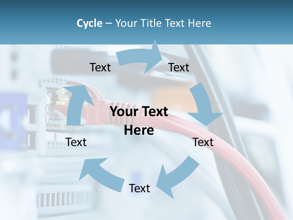 A Close Up Of A Power Strip With Wires PowerPoint Template