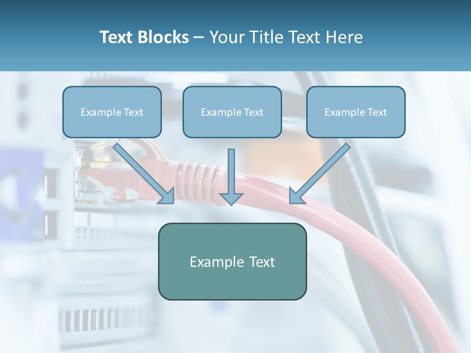 A Close Up Of A Power Strip With Wires PowerPoint Template
