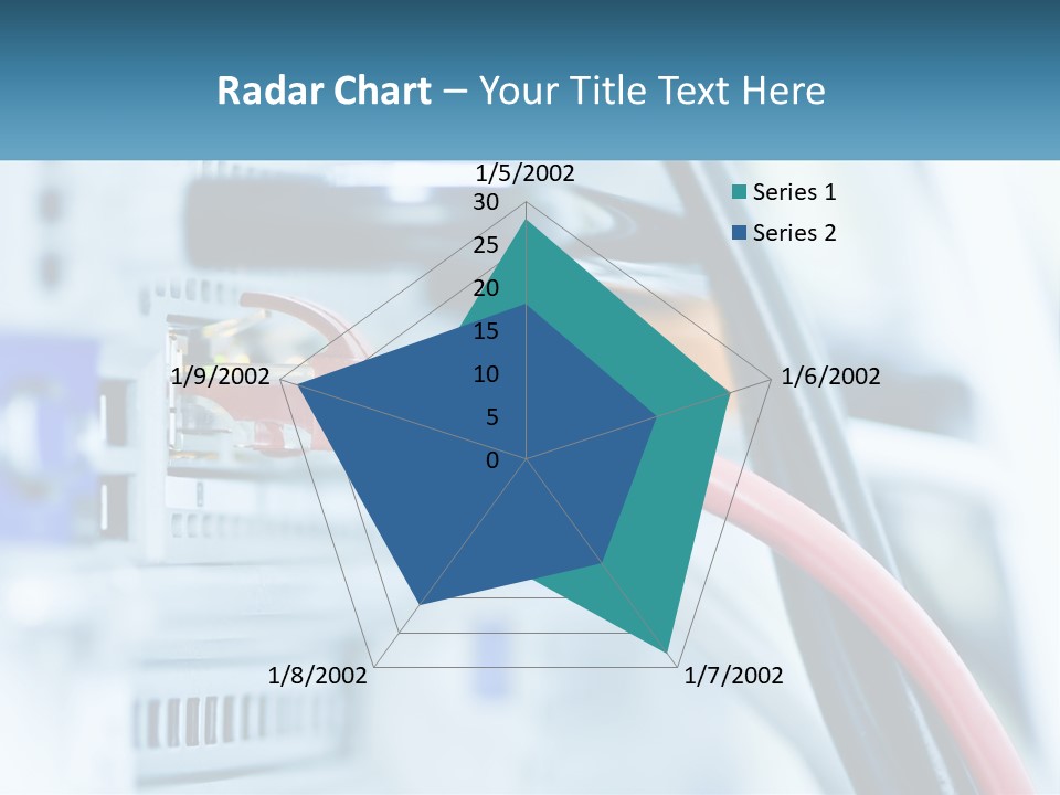 A Close Up Of A Power Strip With Wires PowerPoint Template