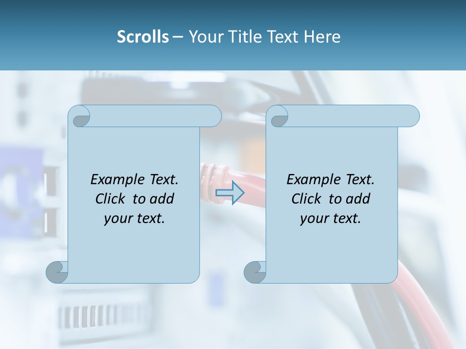A Close Up Of A Power Strip With Wires PowerPoint Template