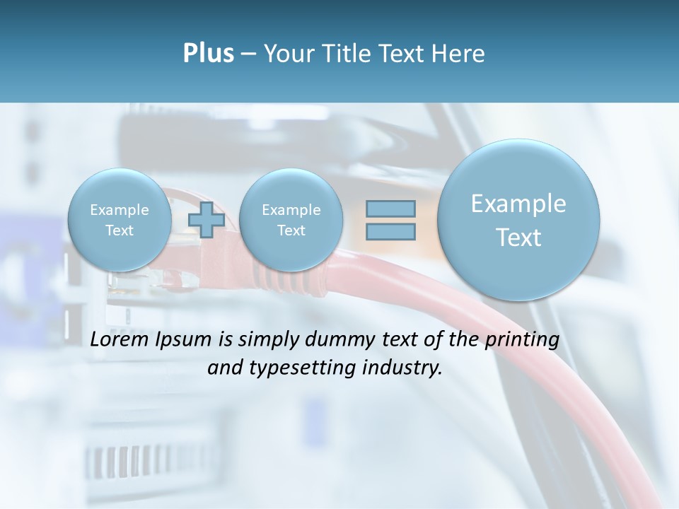 A Close Up Of A Power Strip With Wires PowerPoint Template
