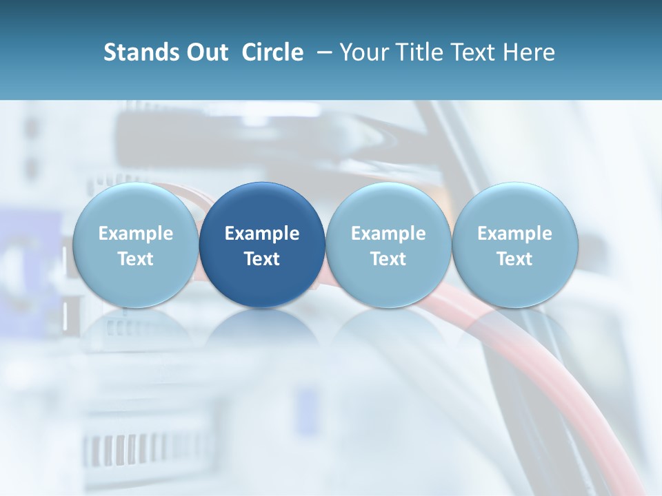 A Close Up Of A Power Strip With Wires PowerPoint Template