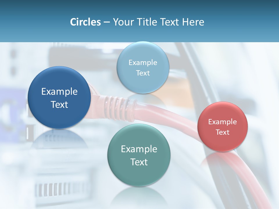 A Close Up Of A Power Strip With Wires PowerPoint Template
