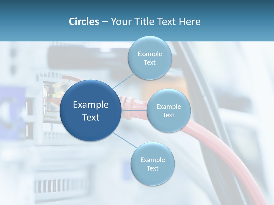 A Close Up Of A Power Strip With Wires PowerPoint Template