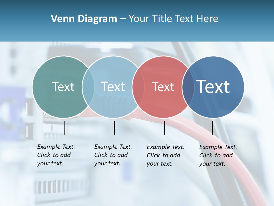 A Close Up Of A Power Strip With Wires PowerPoint Template