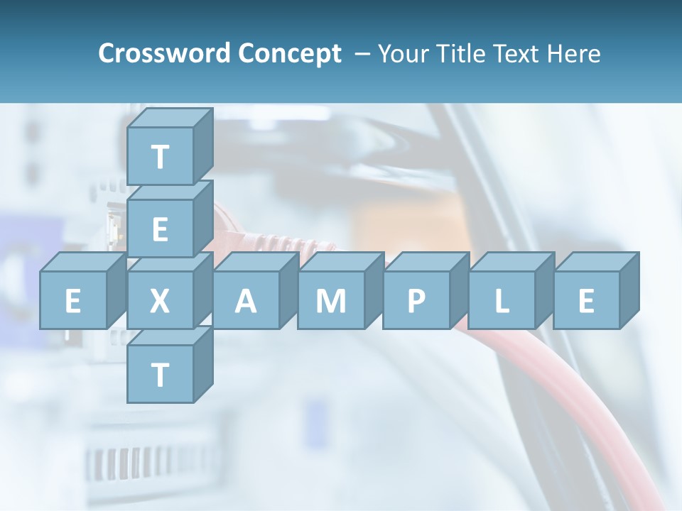 A Close Up Of A Power Strip With Wires PowerPoint Template