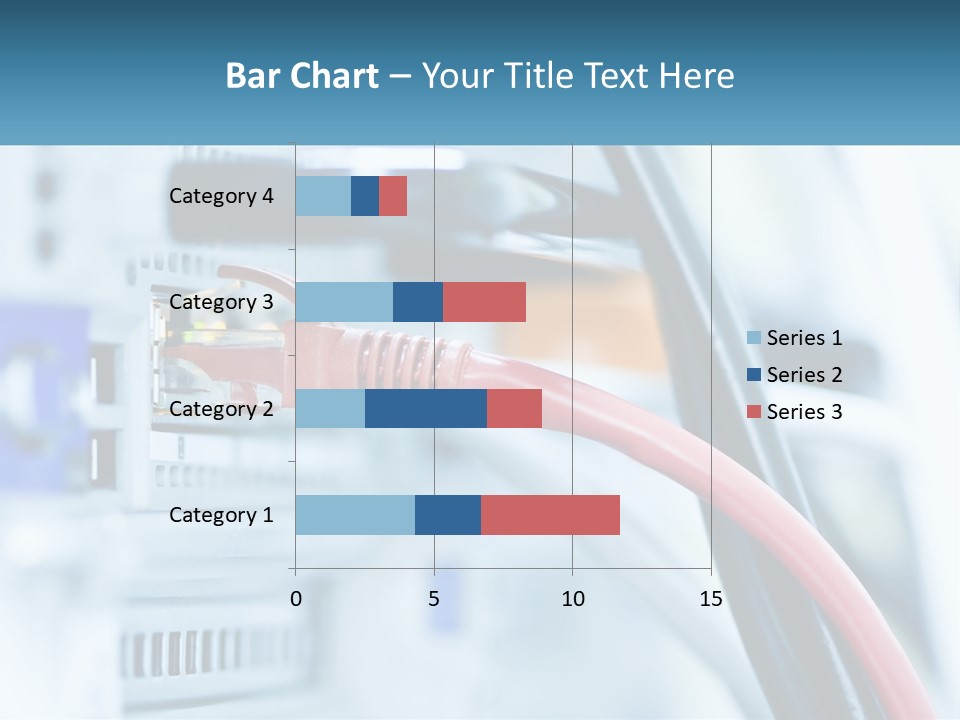 A Close Up Of A Power Strip With Wires PowerPoint Template