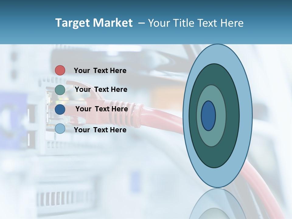 A Close Up Of A Power Strip With Wires PowerPoint Template