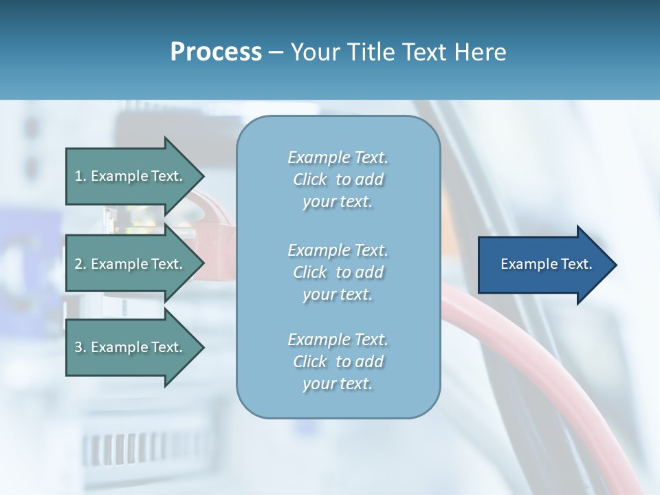 A Close Up Of A Power Strip With Wires PowerPoint Template