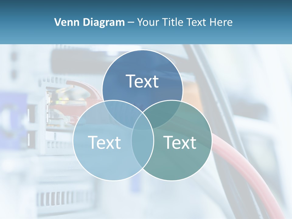 A Close Up Of A Power Strip With Wires PowerPoint Template