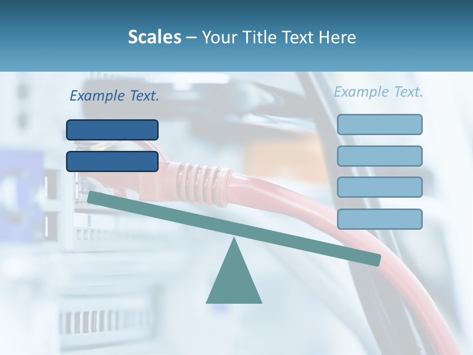 A Close Up Of A Power Strip With Wires PowerPoint Template