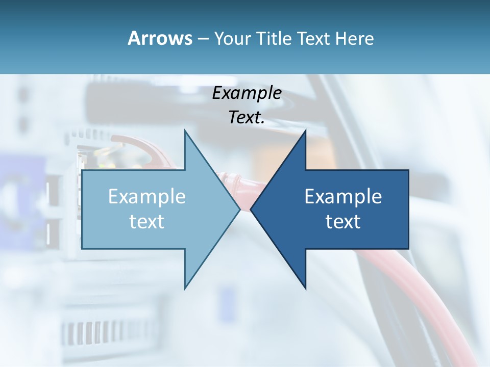 A Close Up Of A Power Strip With Wires PowerPoint Template