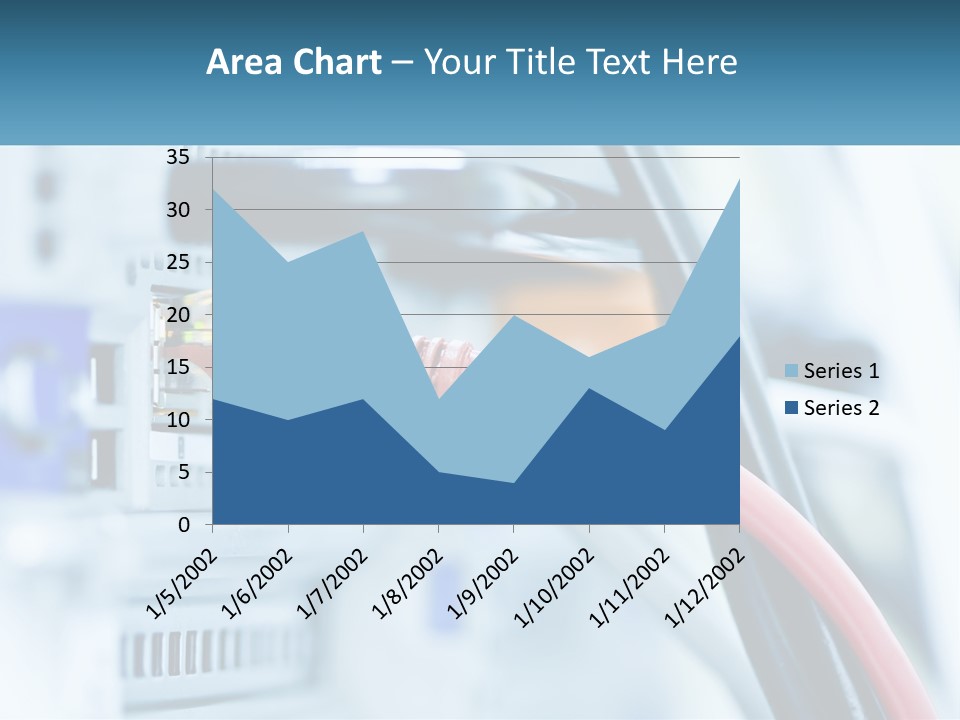 A Close Up Of A Power Strip With Wires PowerPoint Template