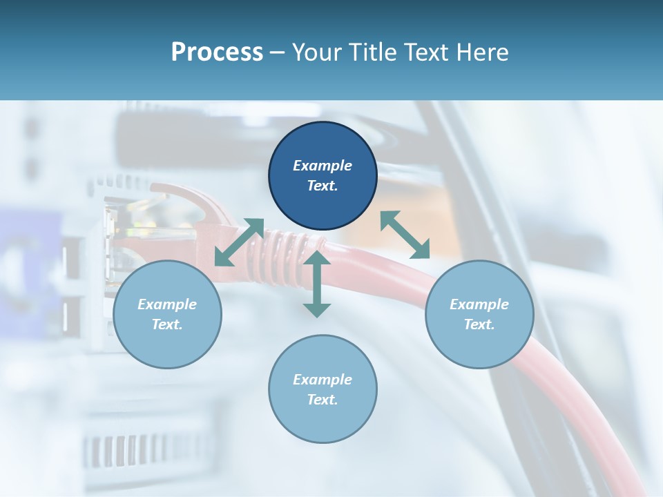A Close Up Of A Power Strip With Wires PowerPoint Template