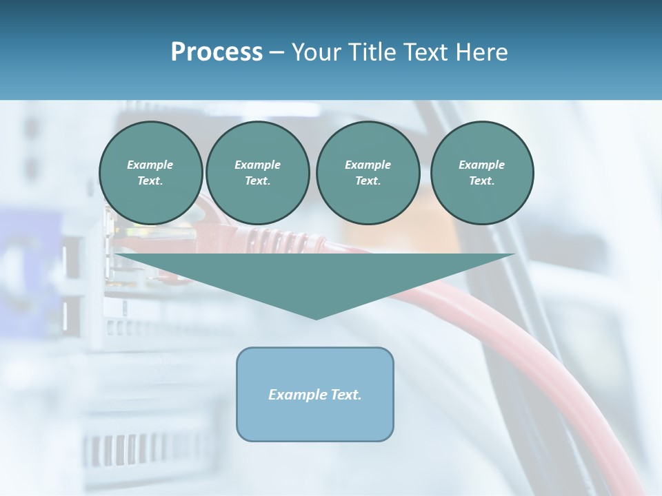 A Close Up Of A Power Strip With Wires PowerPoint Template