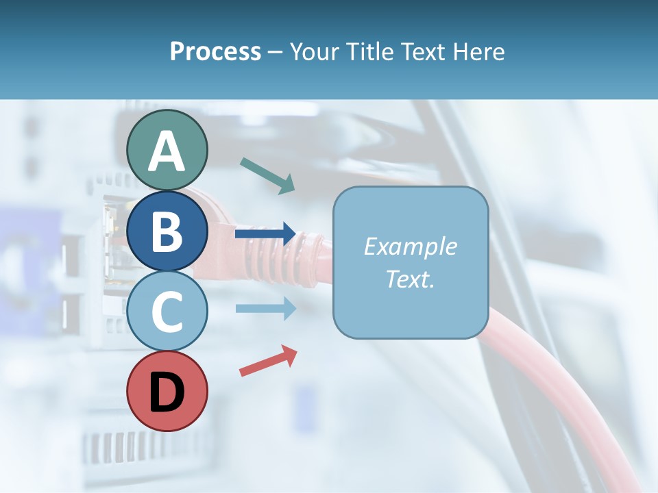 A Close Up Of A Power Strip With Wires PowerPoint Template