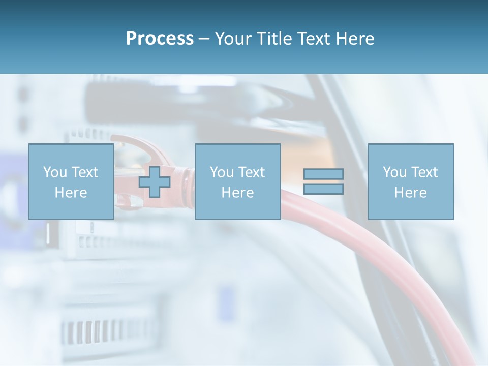 A Close Up Of A Power Strip With Wires PowerPoint Template