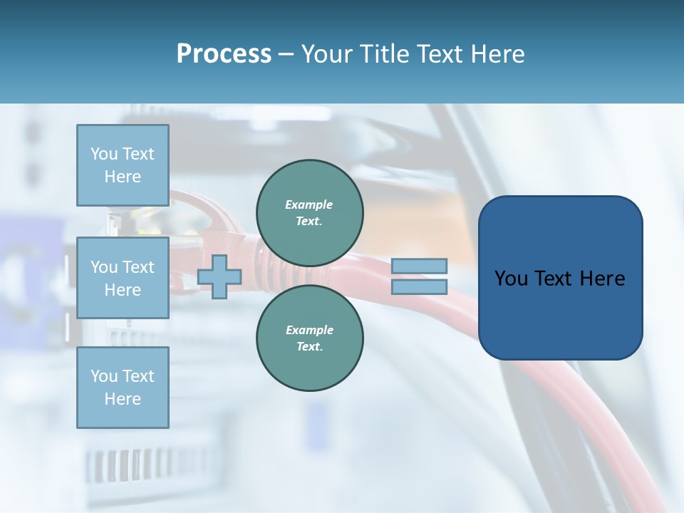 A Close Up Of A Power Strip With Wires PowerPoint Template