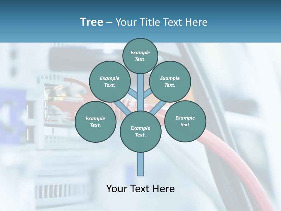A Close Up Of A Power Strip With Wires PowerPoint Template