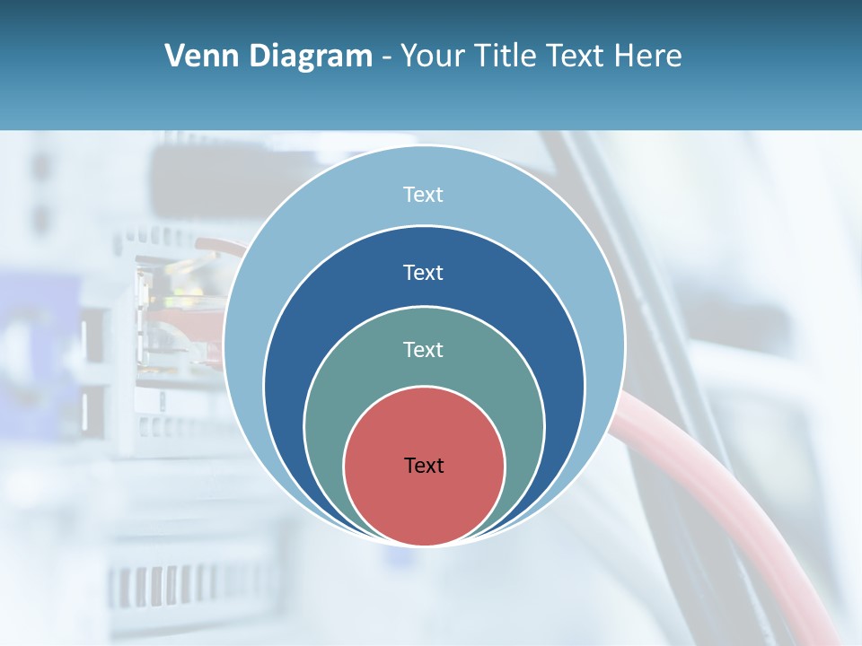 A Close Up Of A Power Strip With Wires PowerPoint Template
