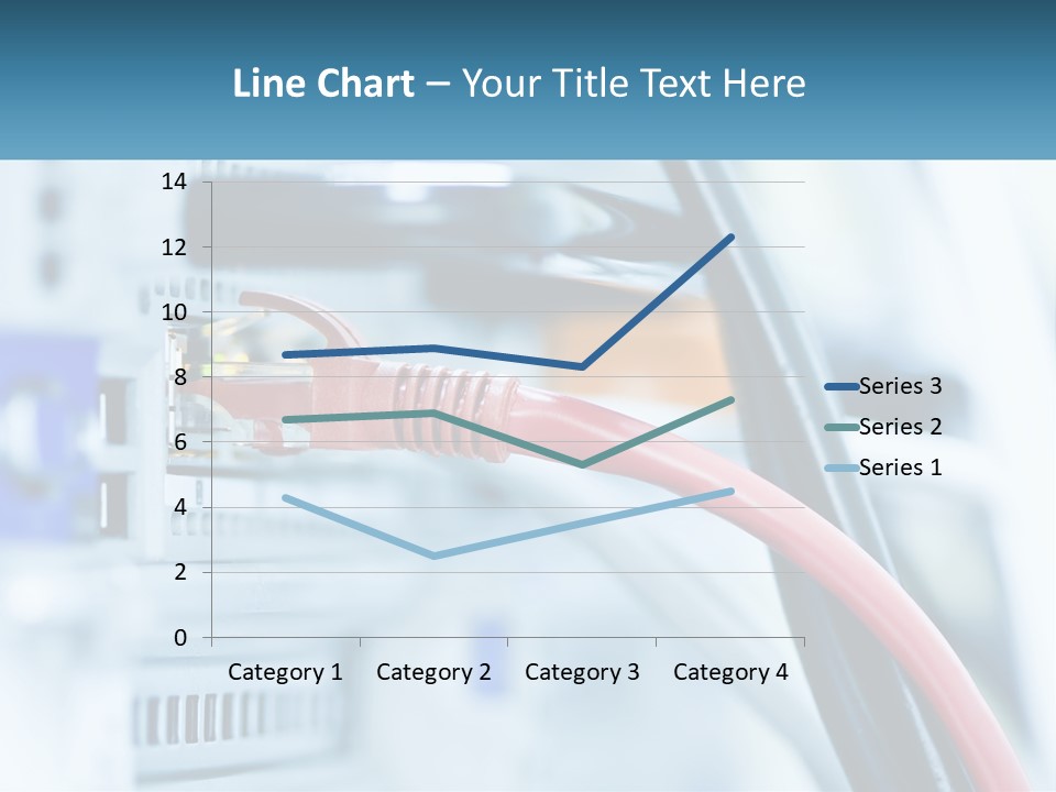 A Close Up Of A Power Strip With Wires PowerPoint Template
