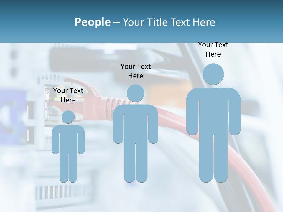 A Close Up Of A Power Strip With Wires PowerPoint Template
