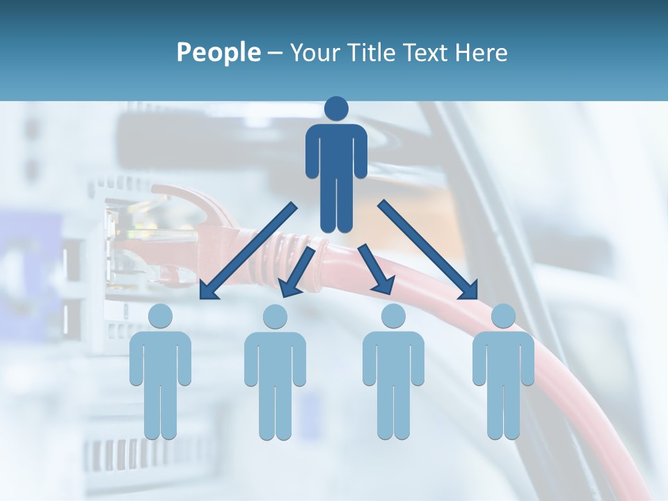 A Close Up Of A Power Strip With Wires PowerPoint Template