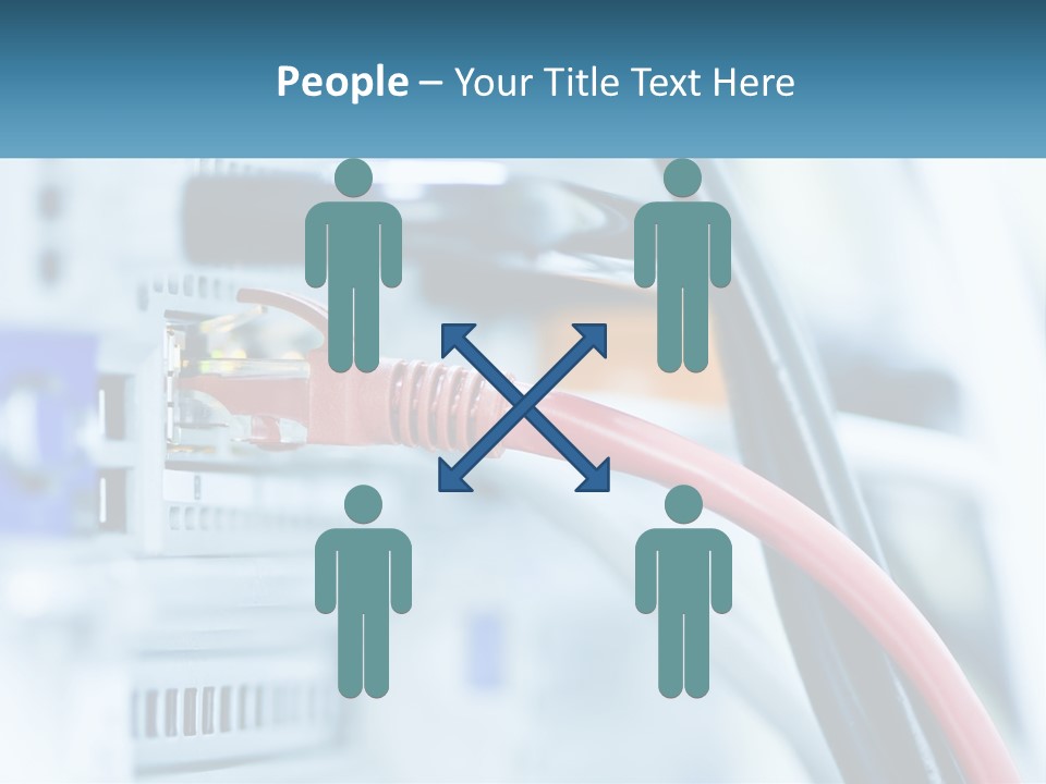 A Close Up Of A Power Strip With Wires PowerPoint Template
