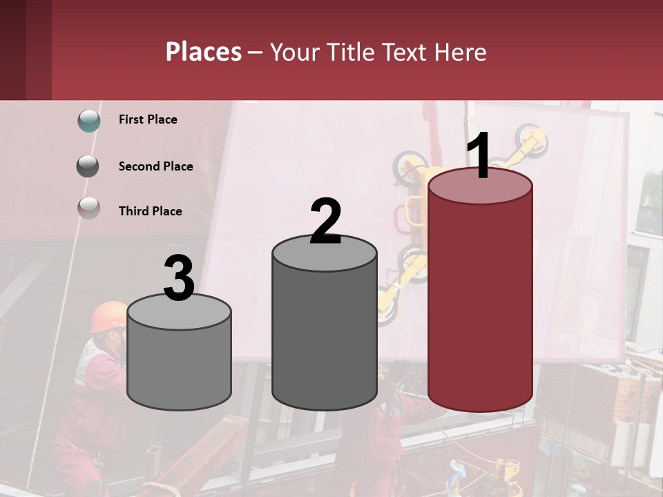 A Man Is Working On A Large Sign PowerPoint Template