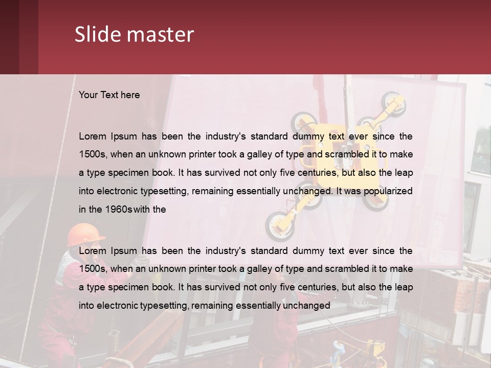 A Man Is Working On A Large Sign PowerPoint Template