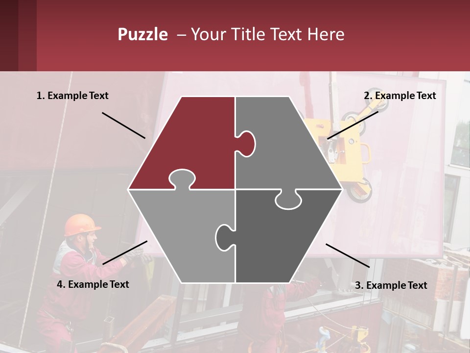 A Man Is Working On A Large Sign PowerPoint Template