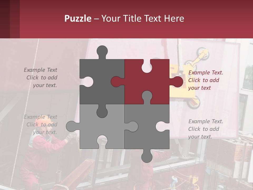 A Man Is Working On A Large Sign PowerPoint Template