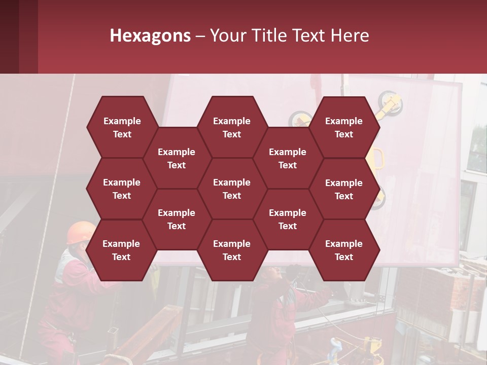 A Man Is Working On A Large Sign PowerPoint Template