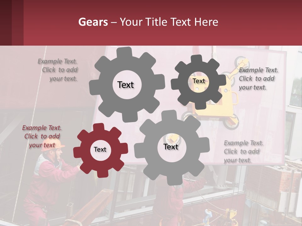 A Man Is Working On A Large Sign PowerPoint Template